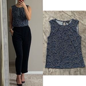 Jones New York Sleeveless Top (Blue Cheetah)